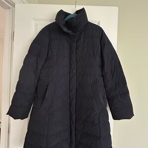Women's Navy Quilted Puffer Coat